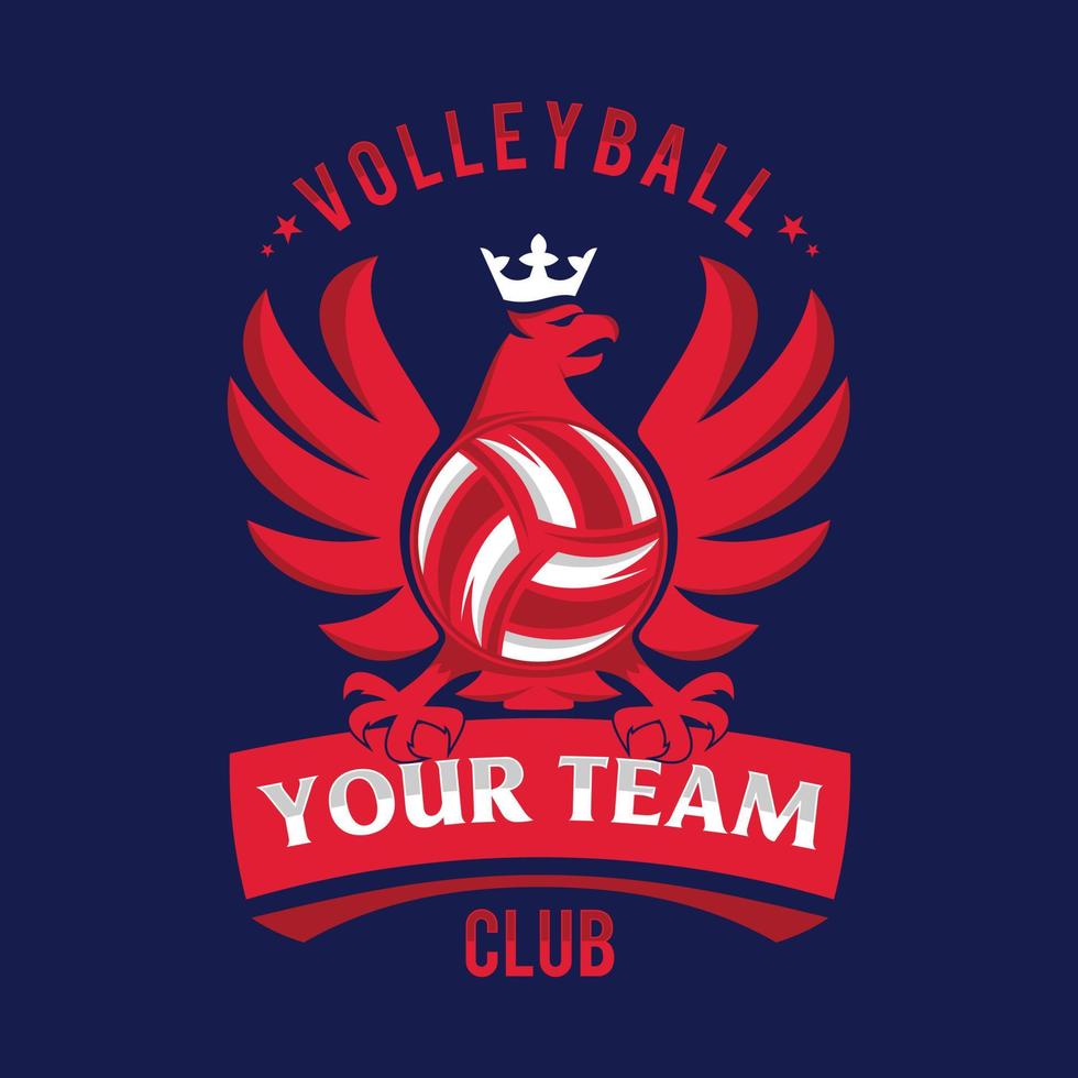 volleybal club embleem logo achtergrond vector ontwerp