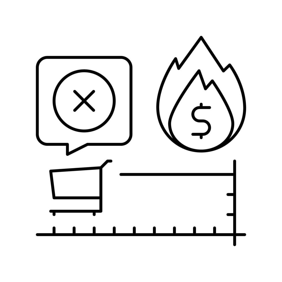 kern inflatie lijn pictogram vectorillustratie vector