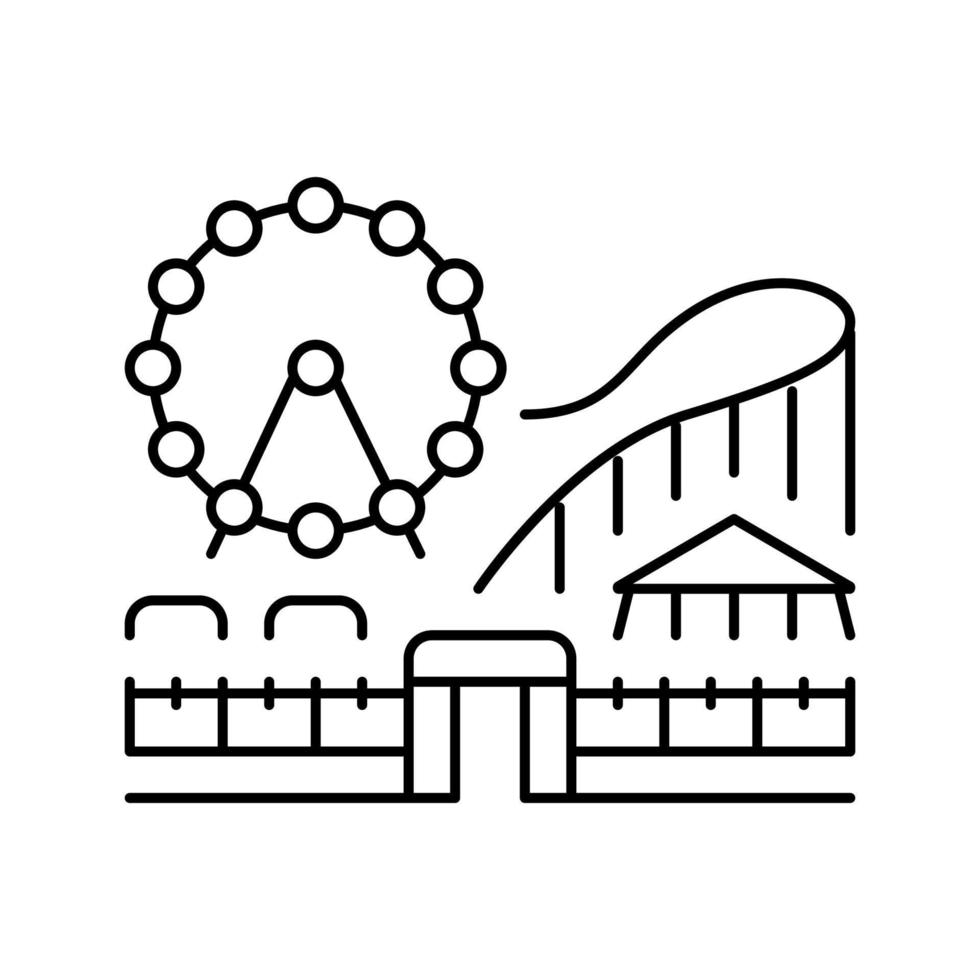 pretpark lijn pictogram vectorillustratie vector