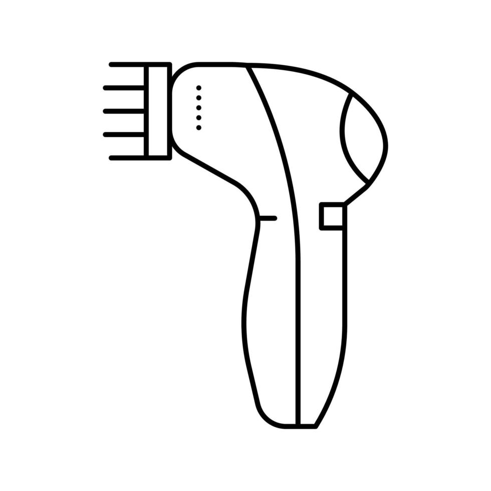 gezichtsmassager lijn pictogram vector zwarte illustratie