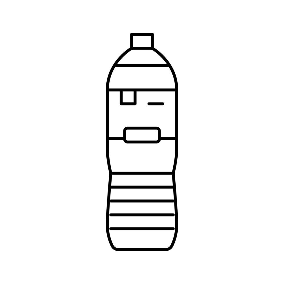 gebotteld water drinken lijn icoon vector illustratie