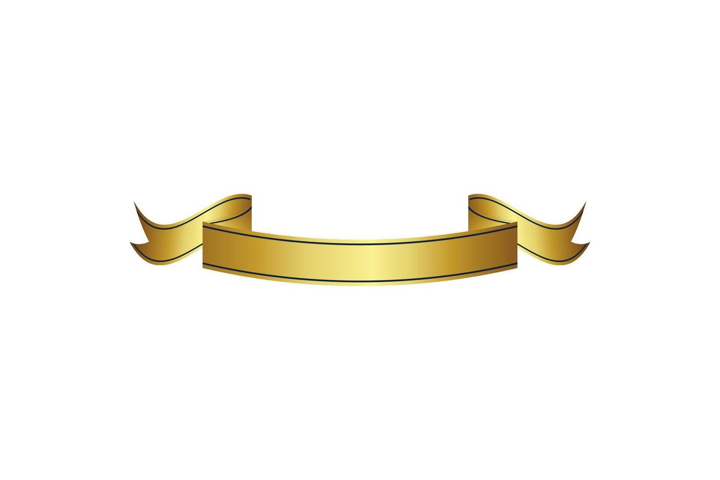 luxe goud haspel lint insigne illustratie vector