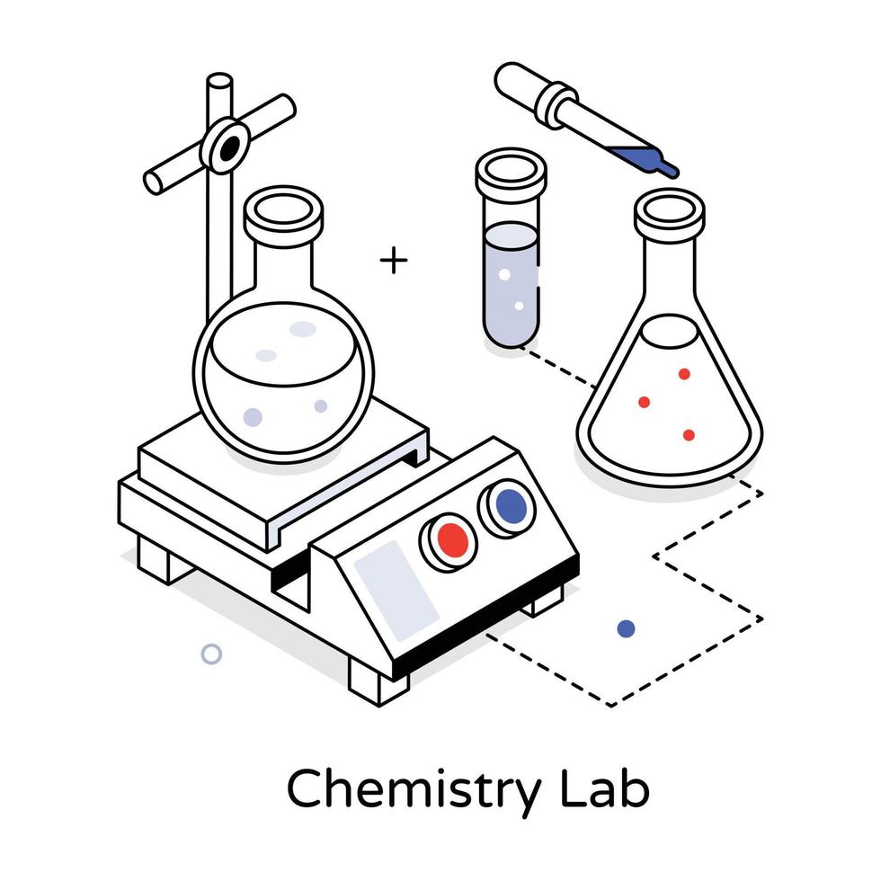 modieus chemie laboratorium vector