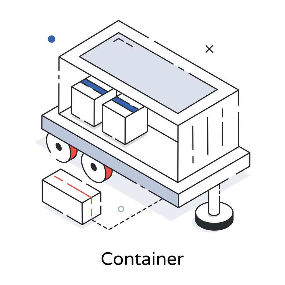 trendy containerconcepten vector