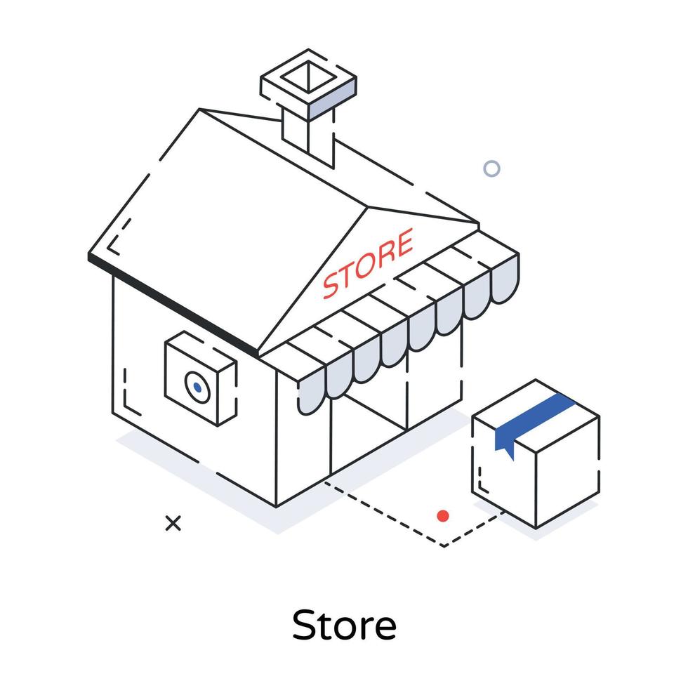 trendy winkelconcepten vector