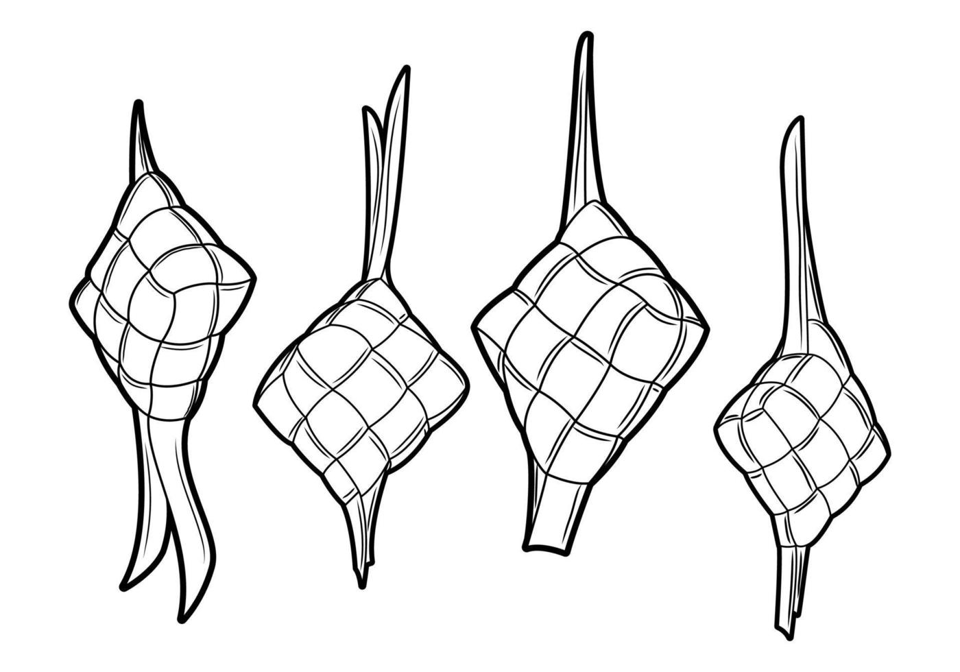 ketupat vector, Indonesisch traditioneel voedsel, aidil fitri viering voedsel vector