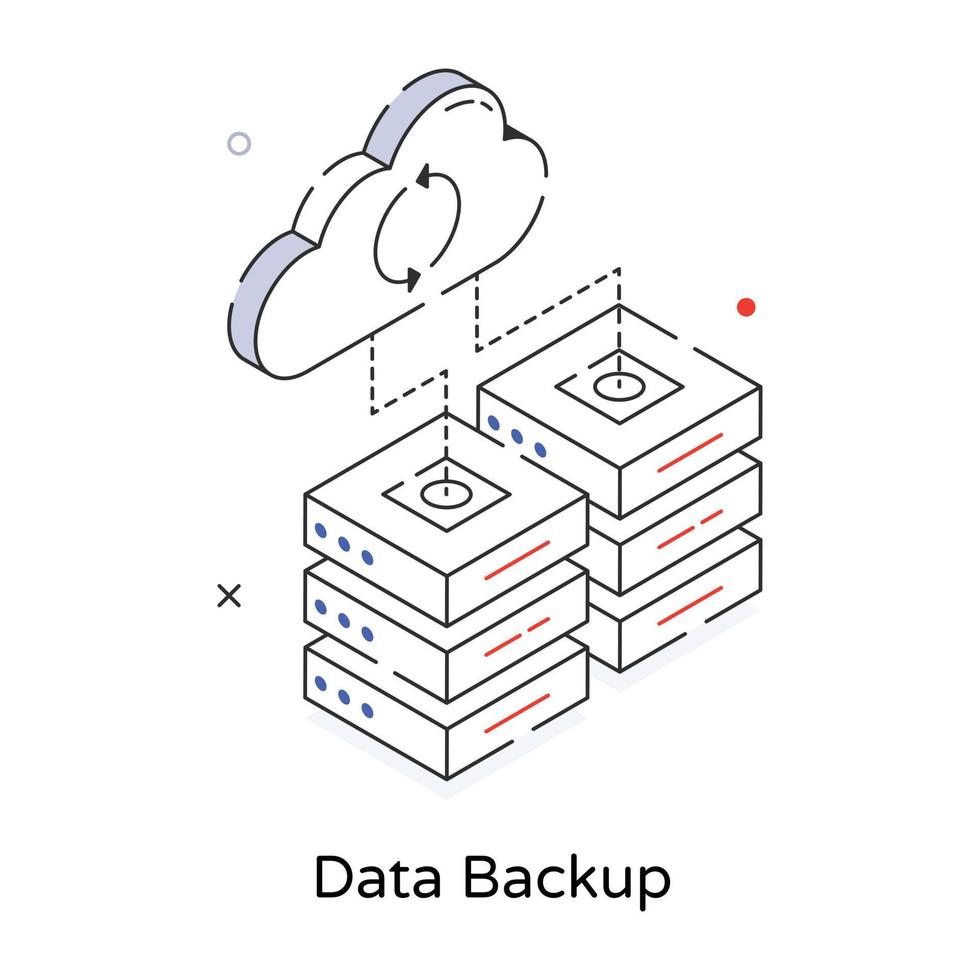 modieus gegevens backup vector