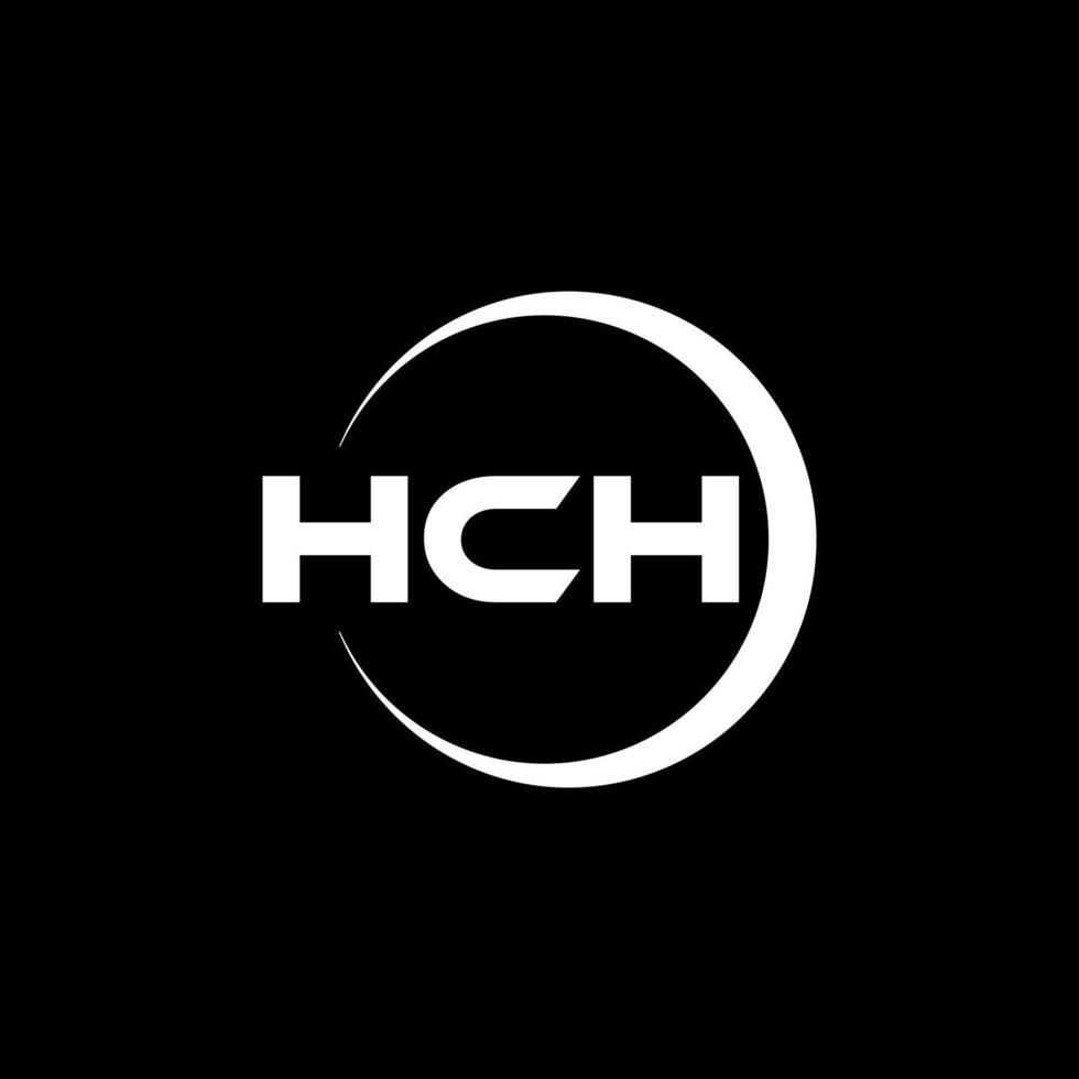 hch brief logo ontwerp in illustratie. vector logo, schoonschrift ontwerpen voor logo, poster, uitnodiging, enz.