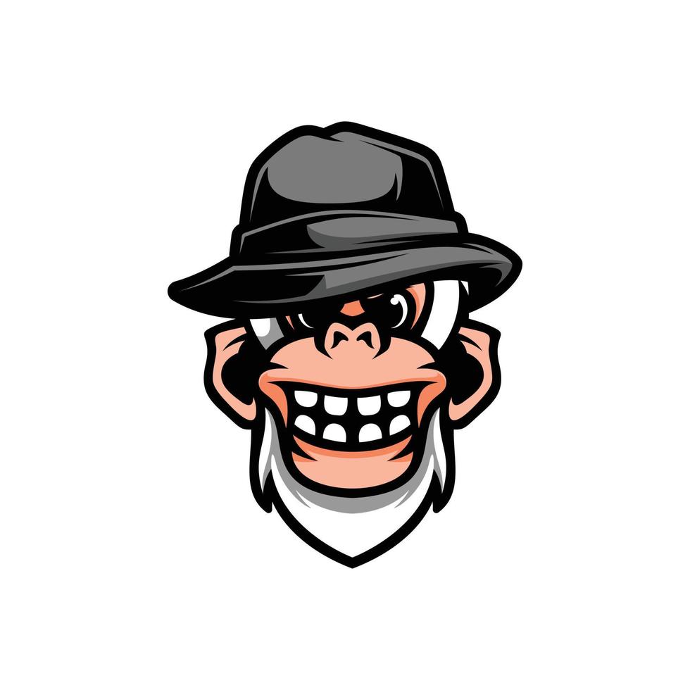 yeti fedora hoed logo ontwerp vector