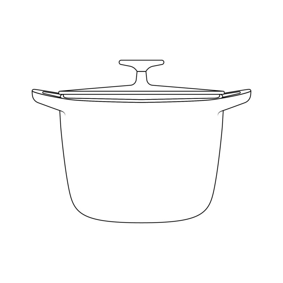 Koken pot schets icoon illustratie Aan geïsoleerd wit achtergrond vector