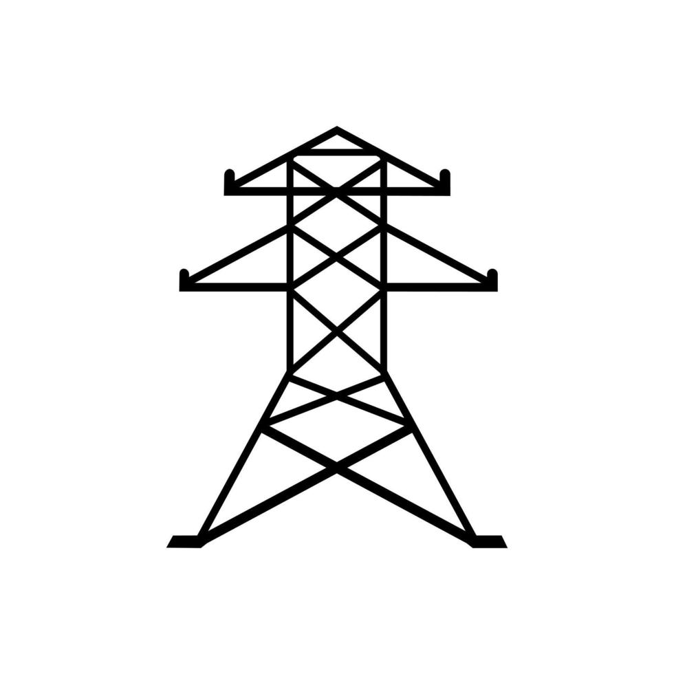 elektriciteit toren icoon vector. transmissie toren illustratie teken. macht lijnen symbool. elektrisch lijnen logo. vector