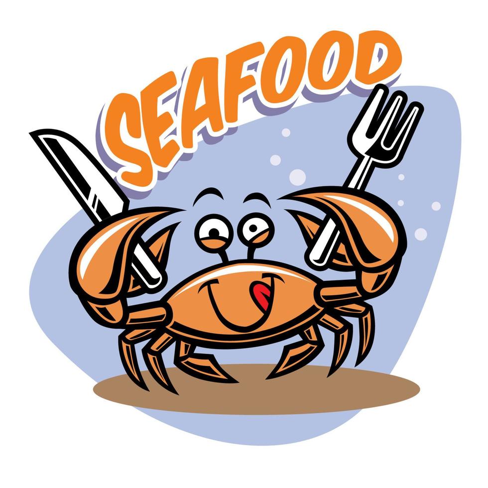 schattig krab mascotte vector