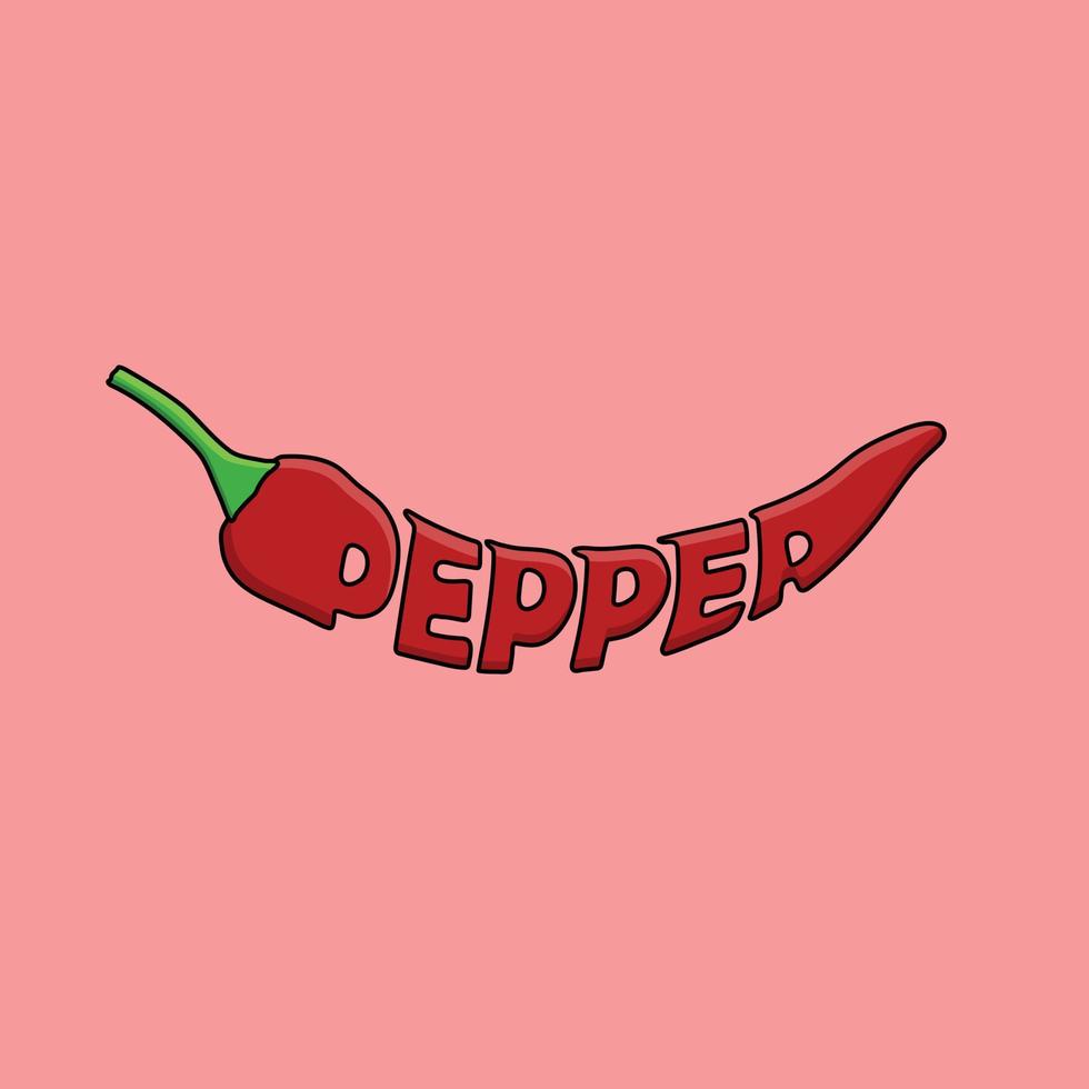illustratie van peper groente vector Chili tekening