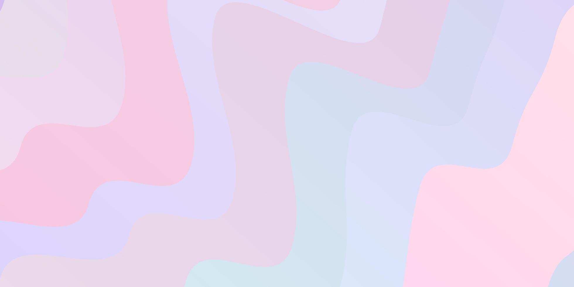 lichtpaarse, roze vector achtergrond met curven.