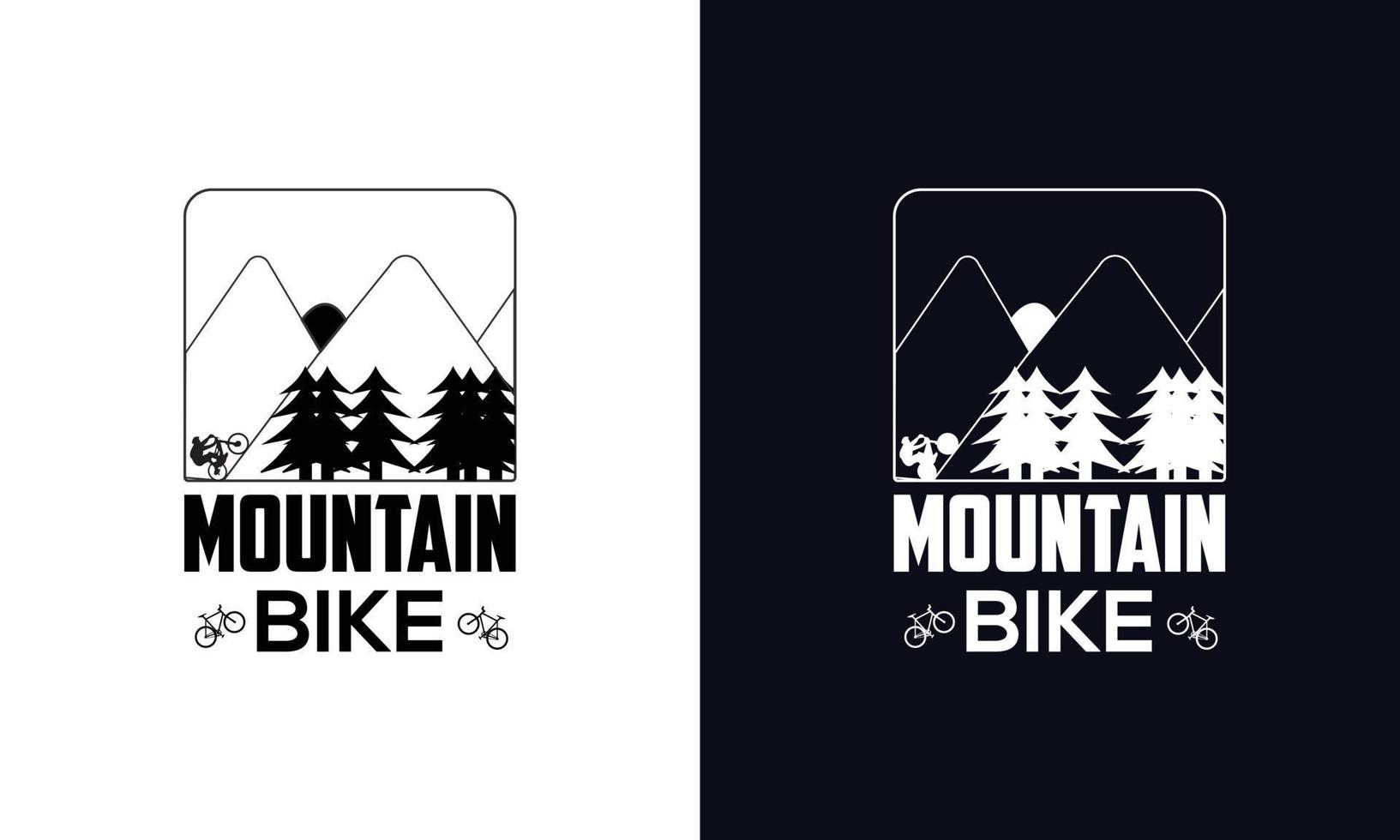 berg fiets t-shirt ontwerp sjabloon vector