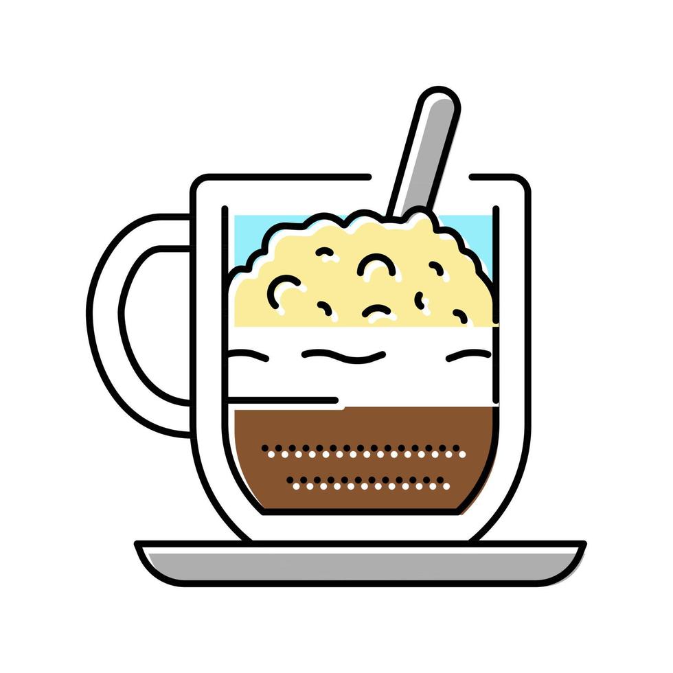 cappuccino koffie kleur pictogram vectorillustratie vector