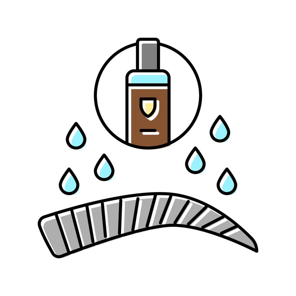 waterdichte wenkbrauw kleur pictogram vectorillustratie vector