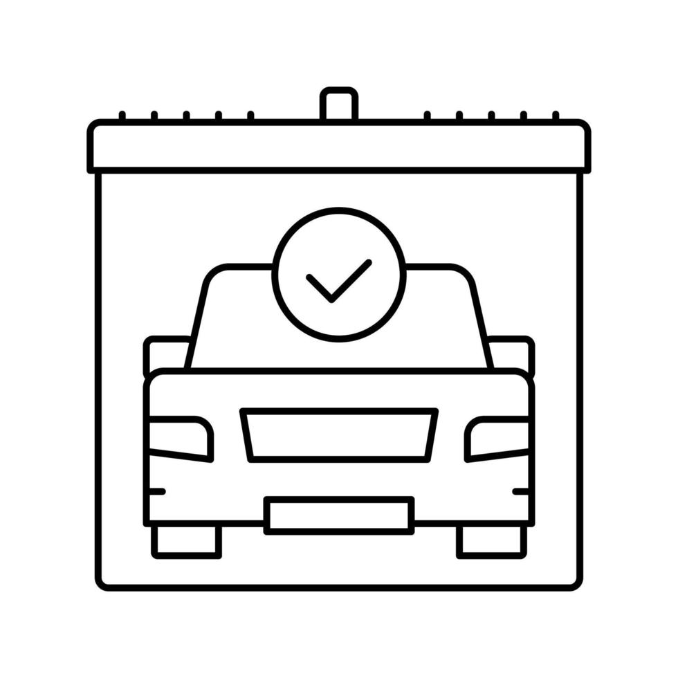 chauffeurs dag van test lijn pictogram vectorillustratie vector