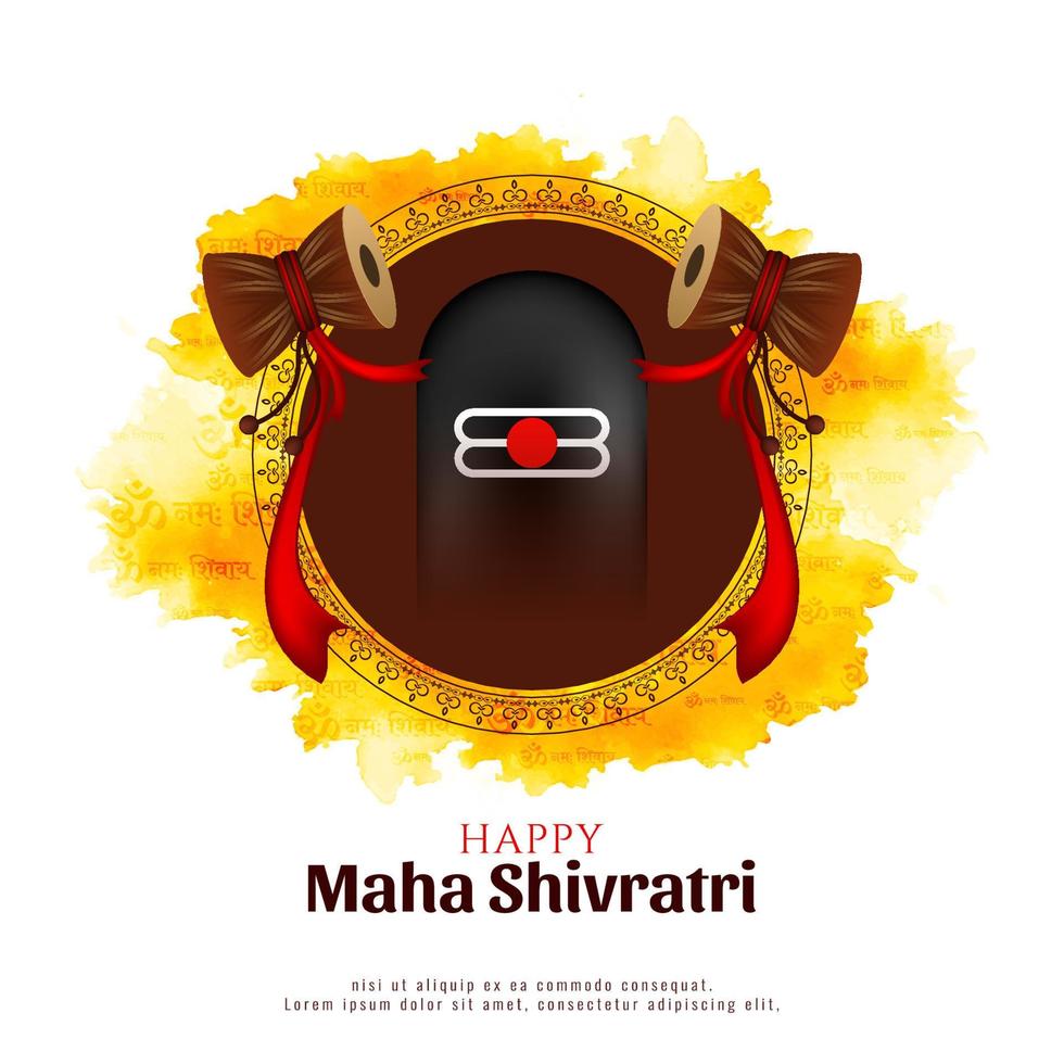 gelukkig maha shivratri traditioneel Hindoe festival achtergrond vector