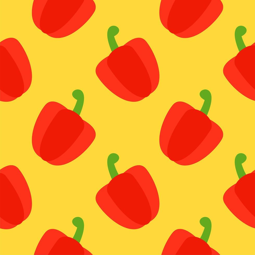 rood paprika naadloos patroon. vegetarisch boerderij vers Product. het beste voor onderwijs of markt ontwerpen. vector