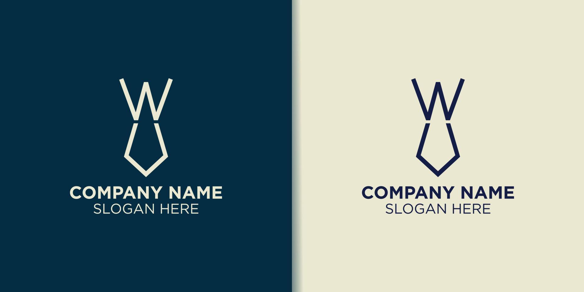 brief d en stropdas logo vector, bedrijf logo inspiratie vector