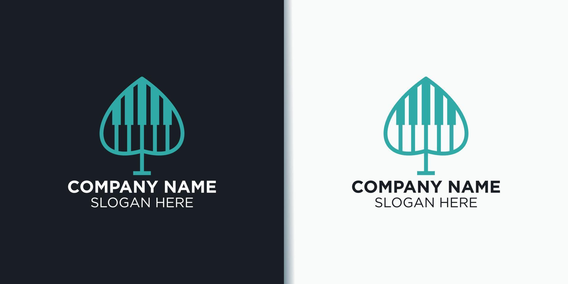 gemakkelijk piano logo vector, muziek- logo inspiratie vector