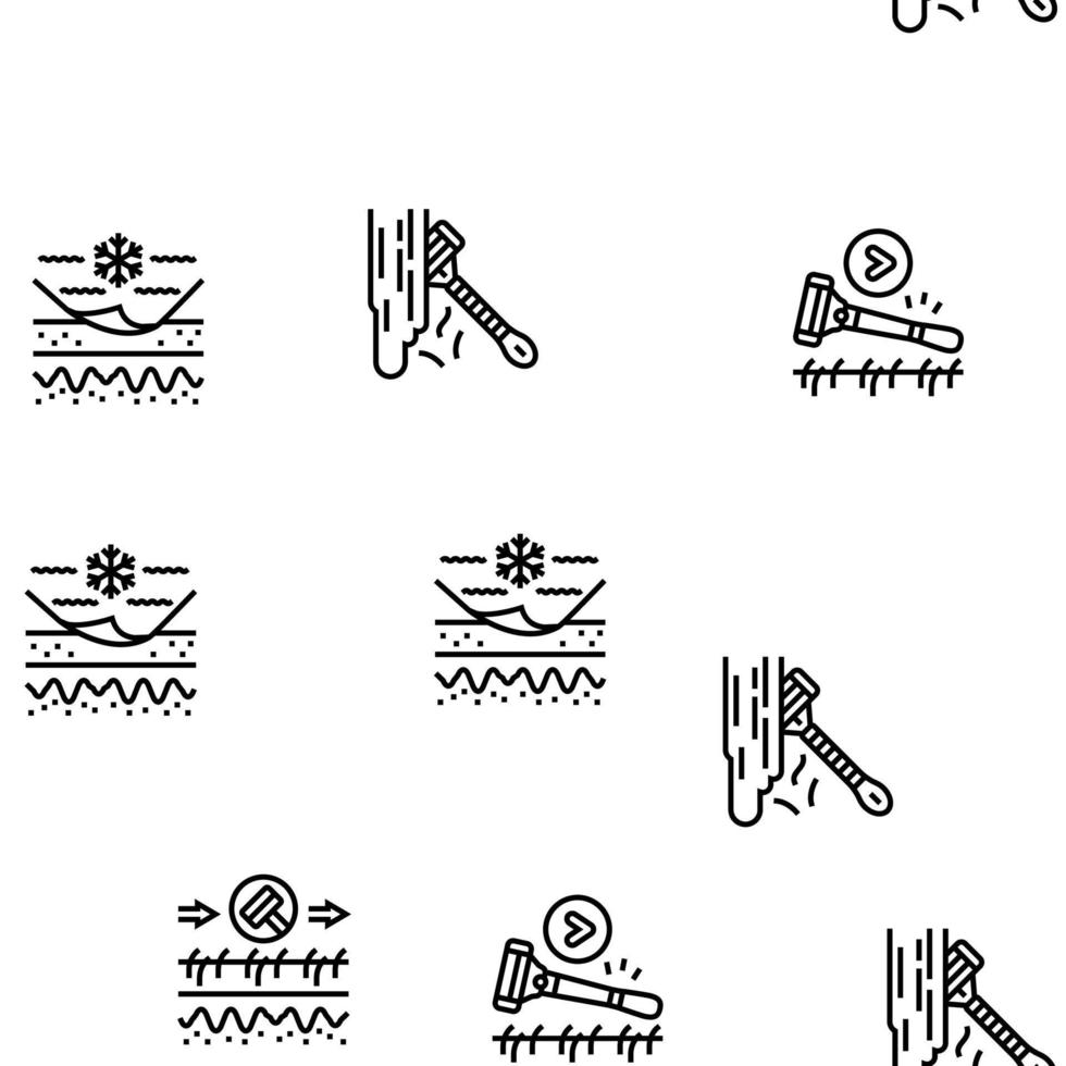 ingegroeide haar- probleem behandeling vector naadloos patroon