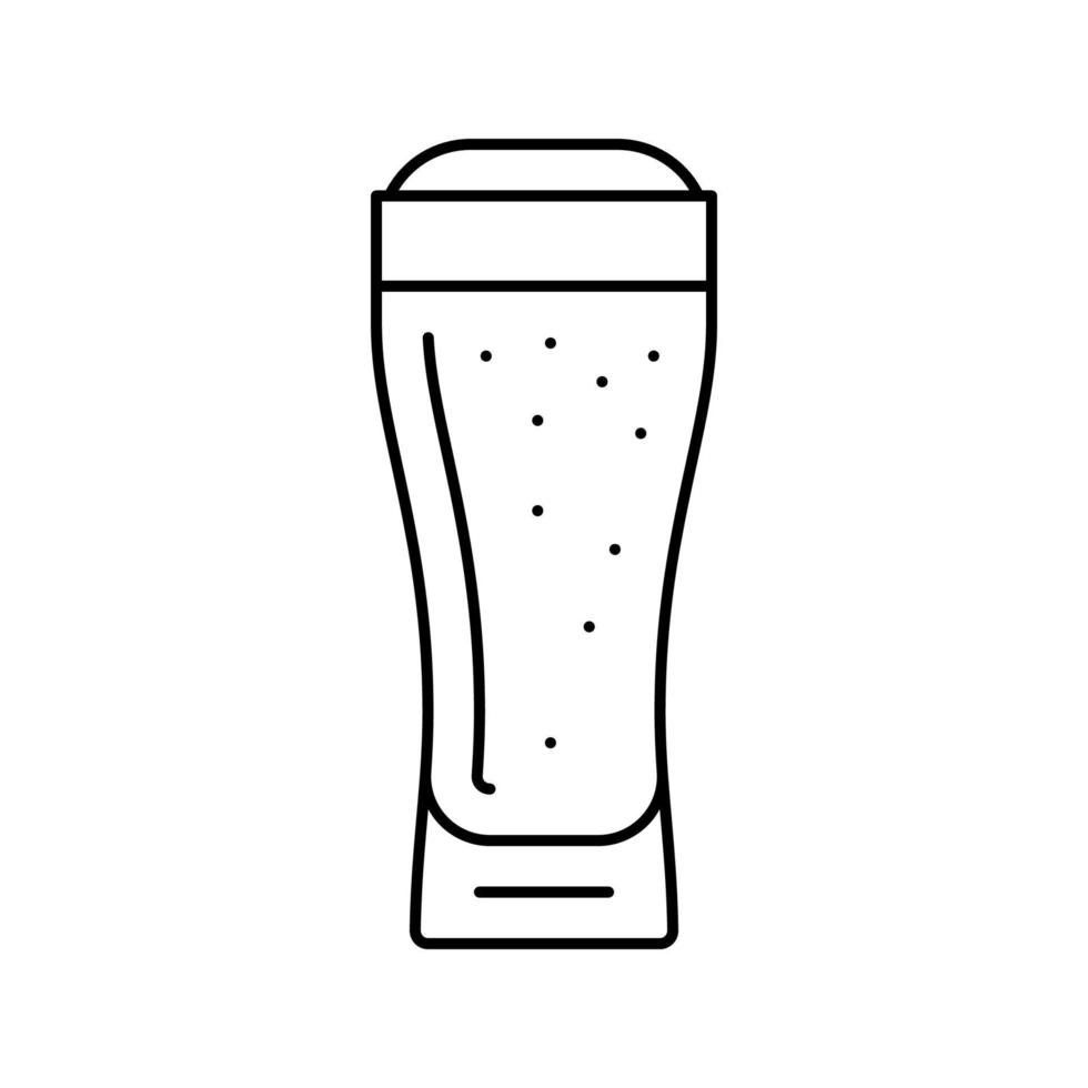 Indië pale ale bier glas lijn icoon vector illustratie