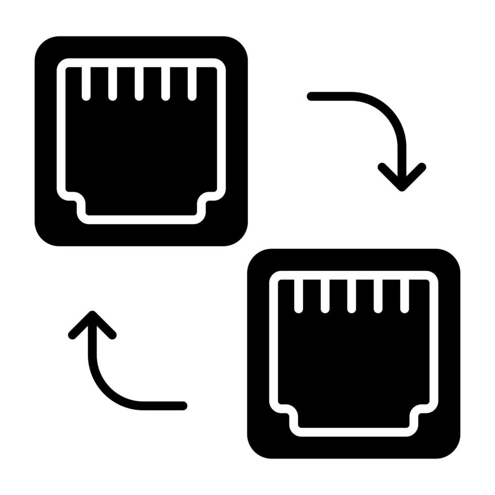 premie downloaden icoon van ethernet uitwisseling vector