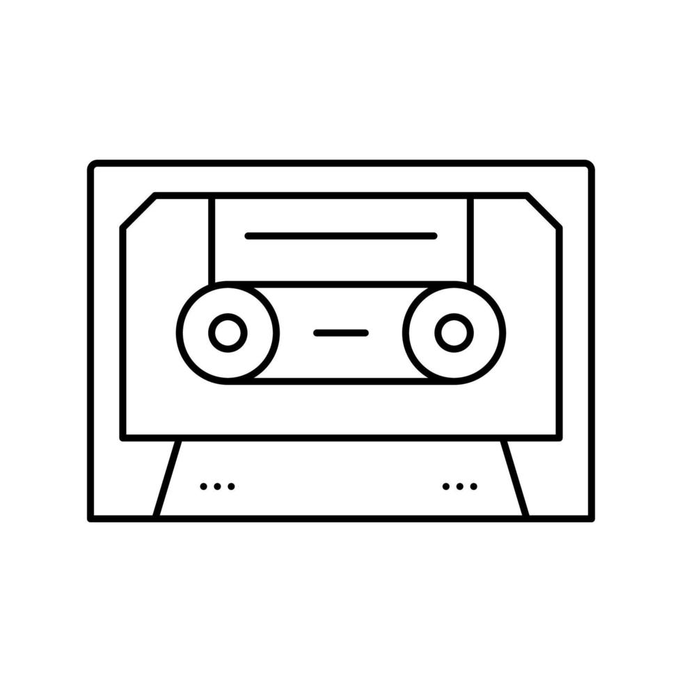 audio casette lijn pictogram vector illustratie teken