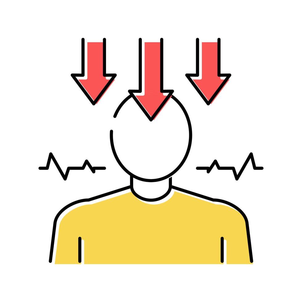 neurose psychologische ziekte kleur pictogram vectorillustratie vector