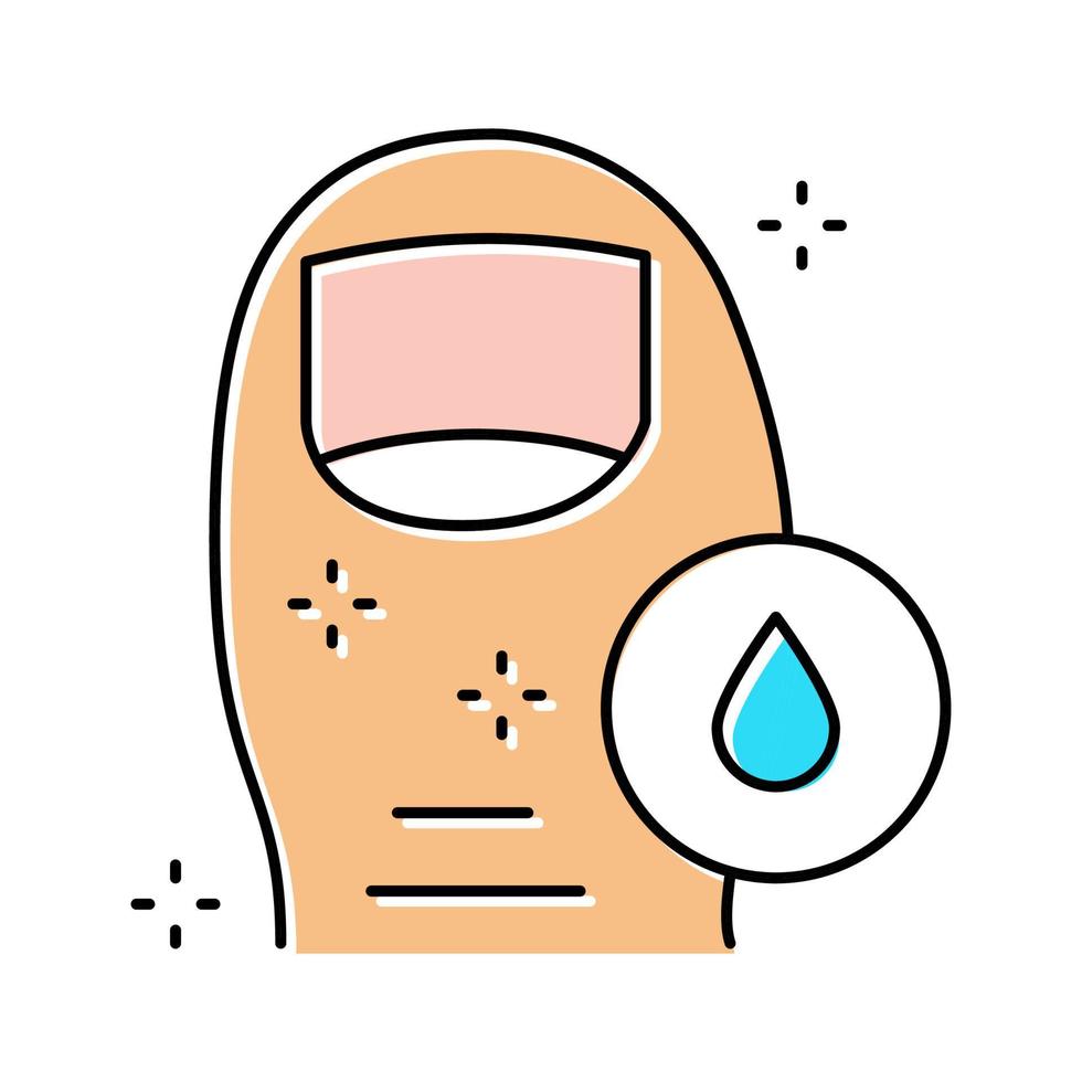 gezonde schone teennagel, hygiëne kleur pictogram vectorillustratie vector