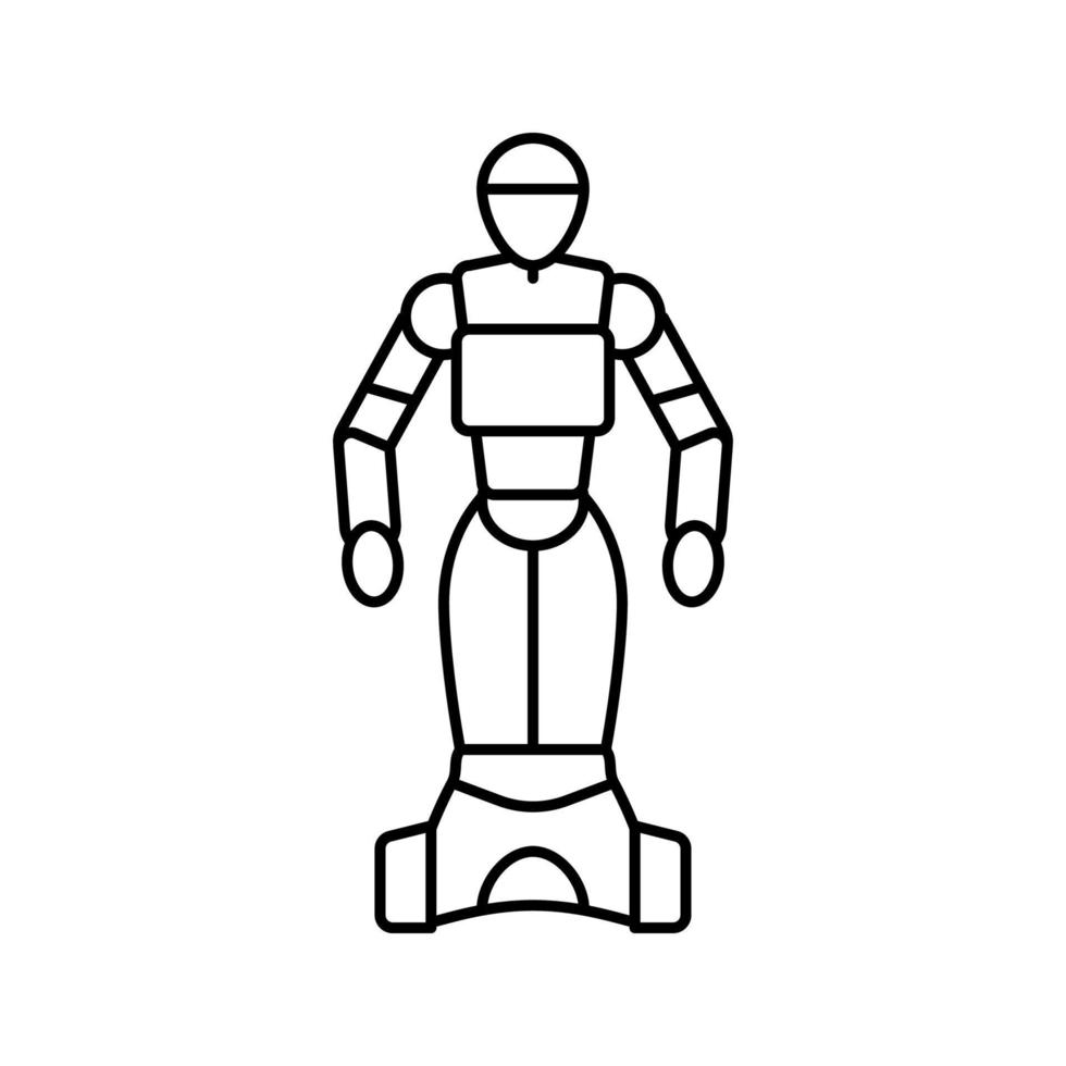 kunstmatig robot lijn icoon vector illustratie