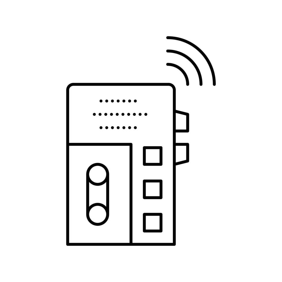 dictafoon, voice recorder gadget lijn pictogram vectorillustratie vector