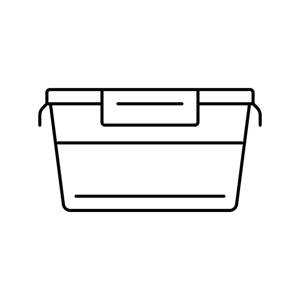 voedsel container plastic lijn pictogram vectorillustratie vector