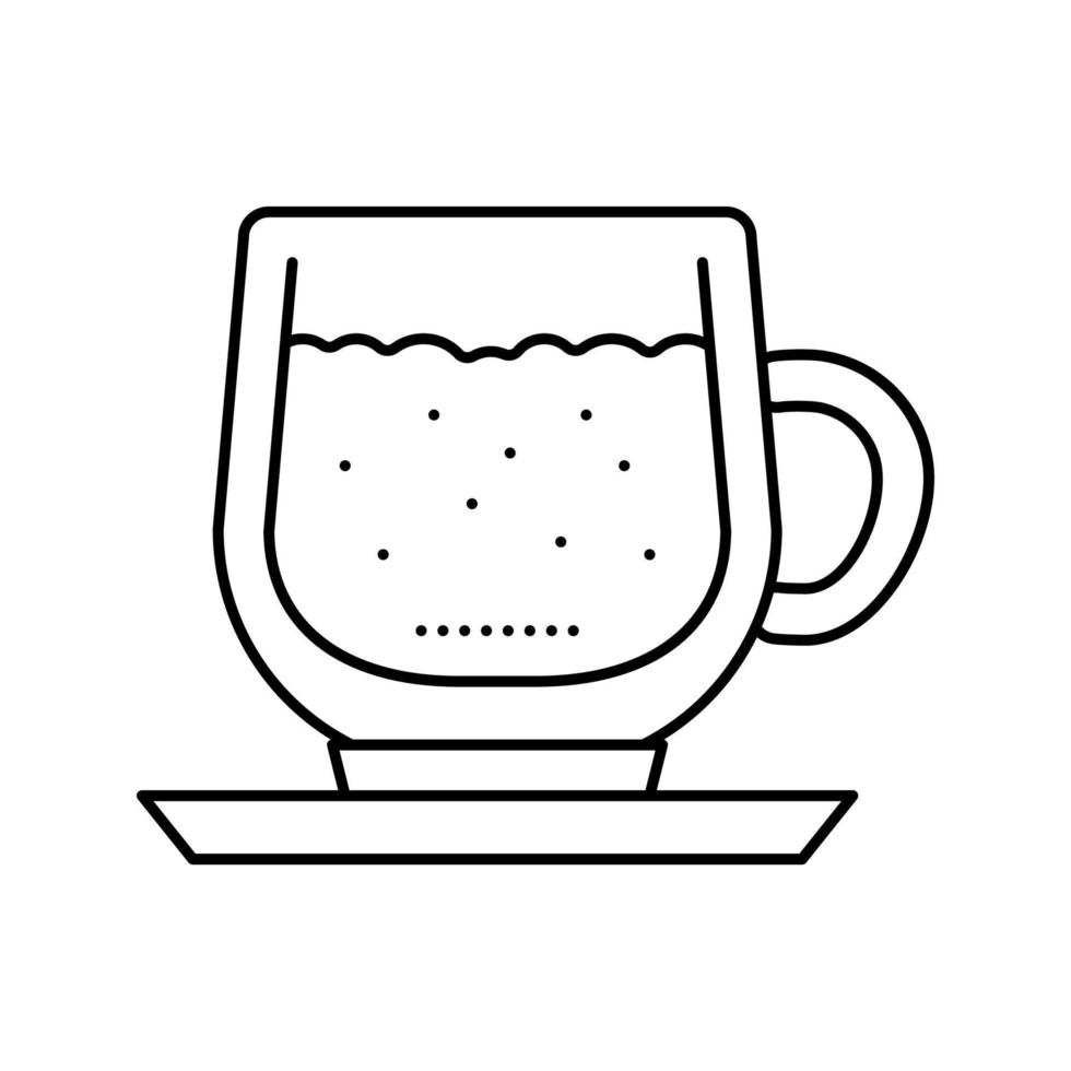 witte koffie lijn pictogram vectorillustratie vector