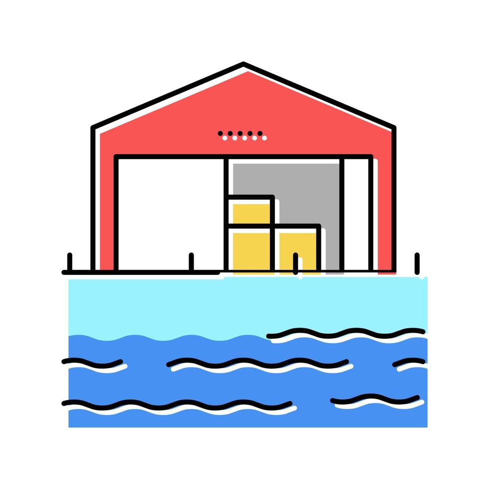 pakhuis poort kleur pictogram vectorillustratie vector