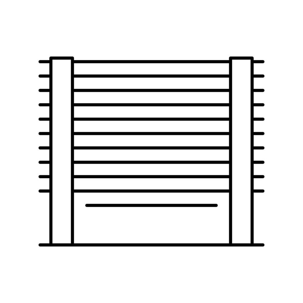 tuinhek lijn pictogram vectorillustratie vector