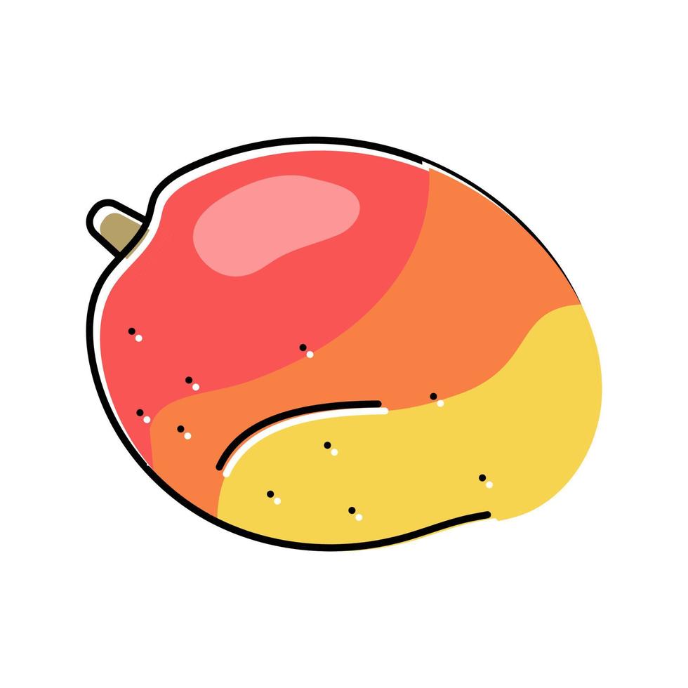 mango rijp heerlijk kleur icoon vector illustratie