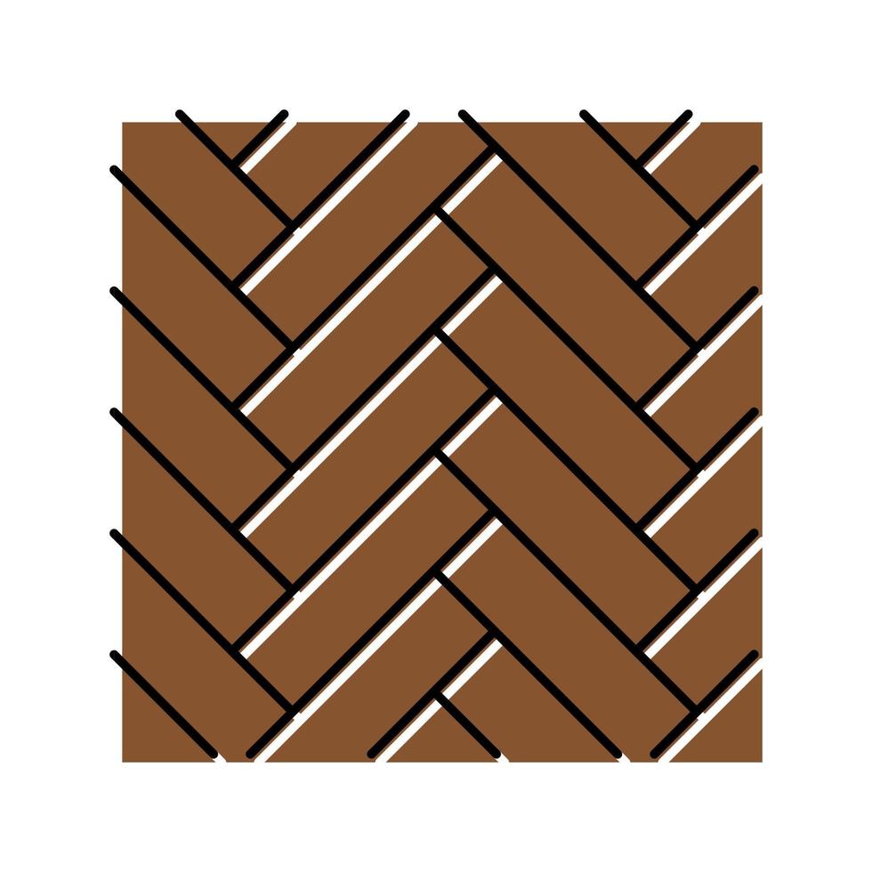 houten vloeren parket kleur pictogram vectorillustratie vector