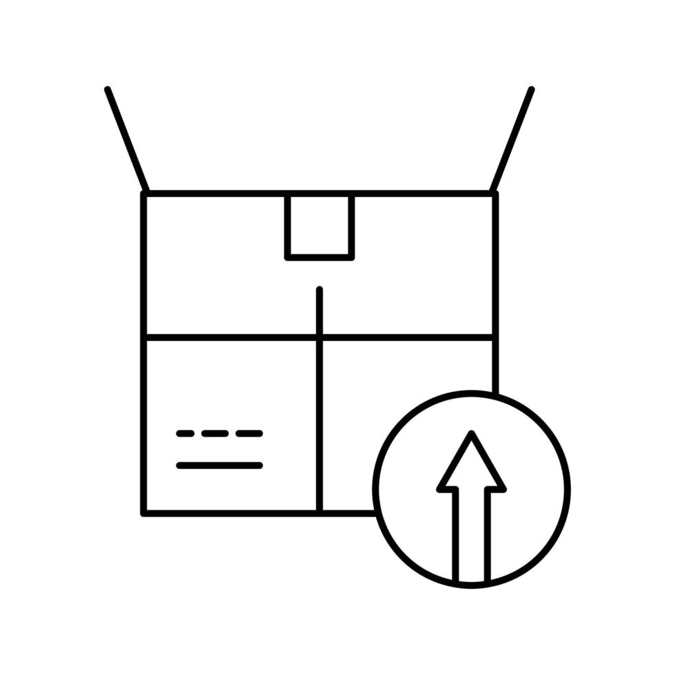 verpakking lineaire economie lijn pictogram vectorillustratie vector