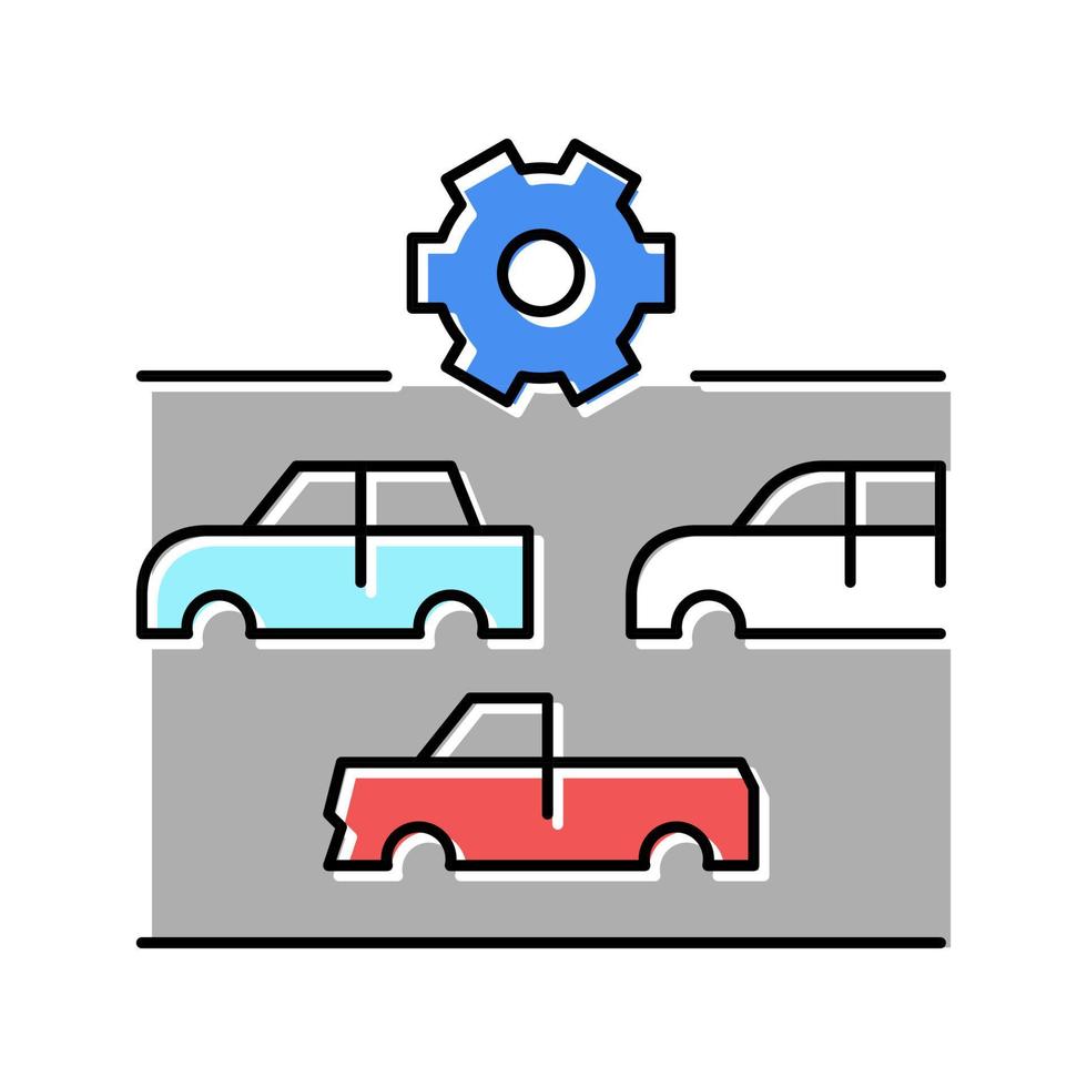 keuze van auto lichaam type kleur icoon vector illustratie