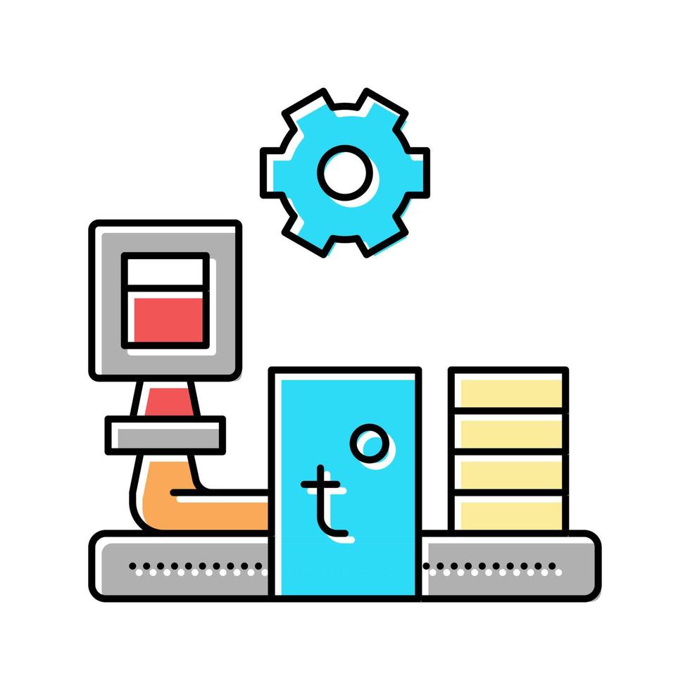 productie minerale wol kleur pictogram vectorillustratie vector