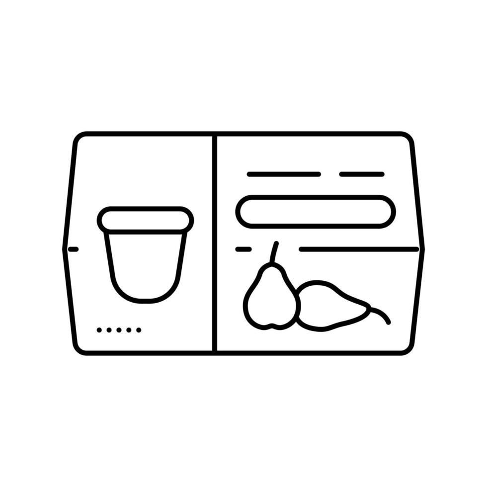 cups Peer lijn icoon vector illustratie