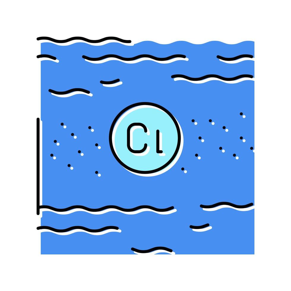 desinfectie chloor water kleur pictogram vectorillustratie vector