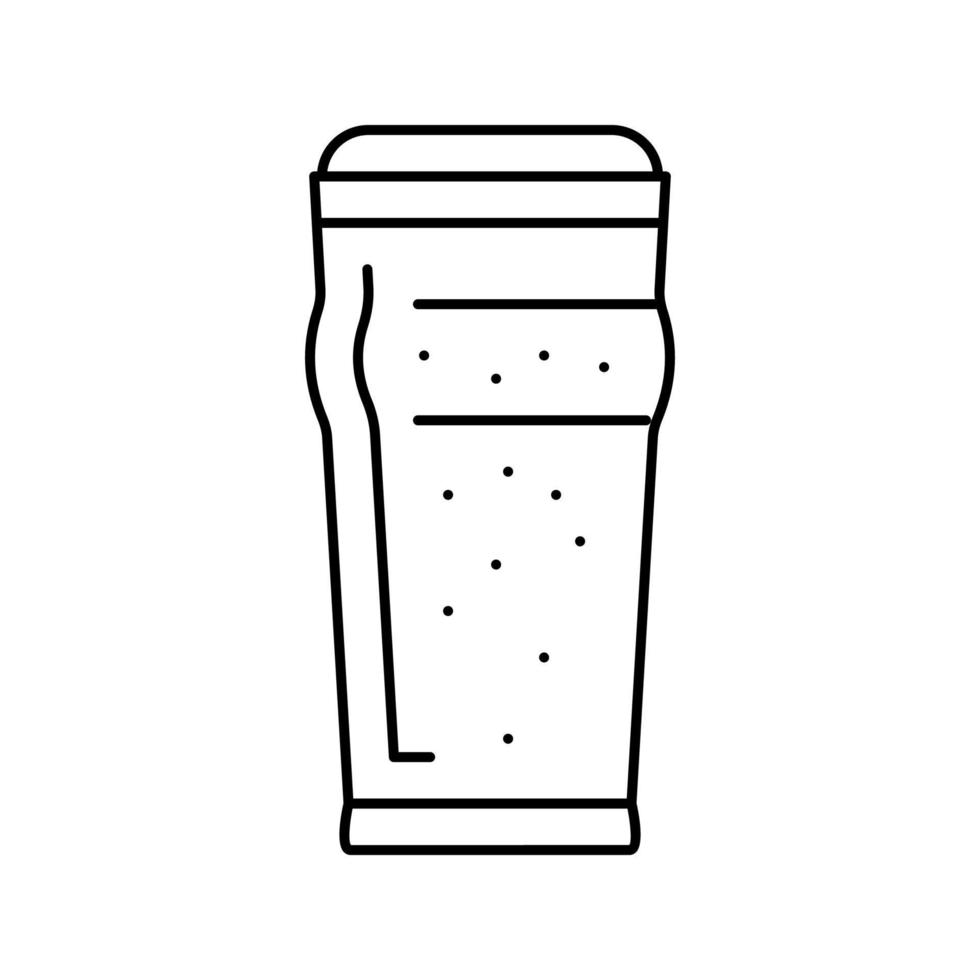 pint bier drinken lijn icoon vector illustratie