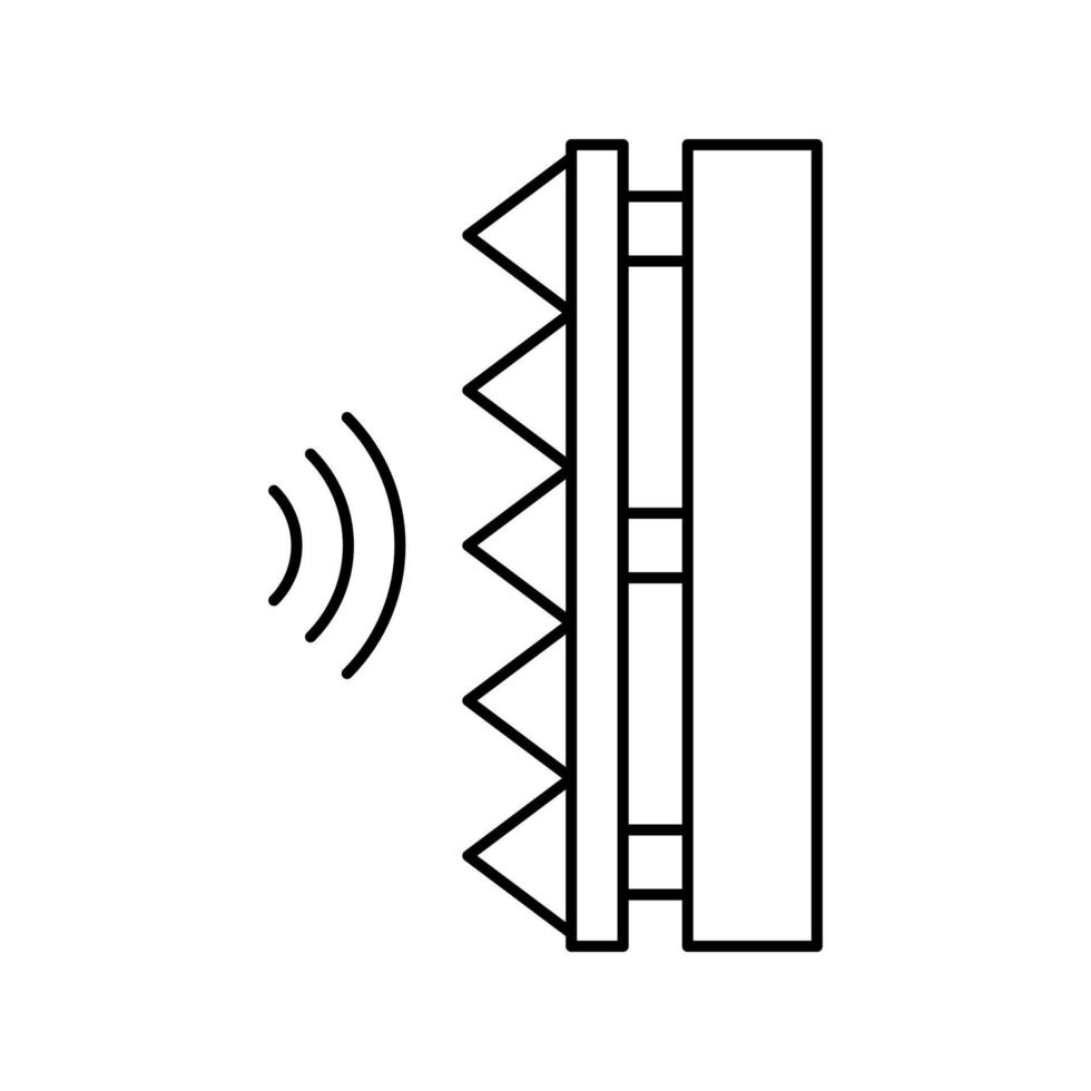 geluiddichte laag lijn pictogram vectorillustratie vector