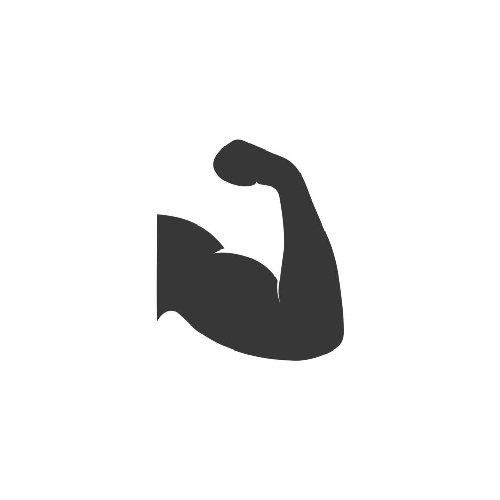 biceps. arm spier silhouet icoon. vector illustratie