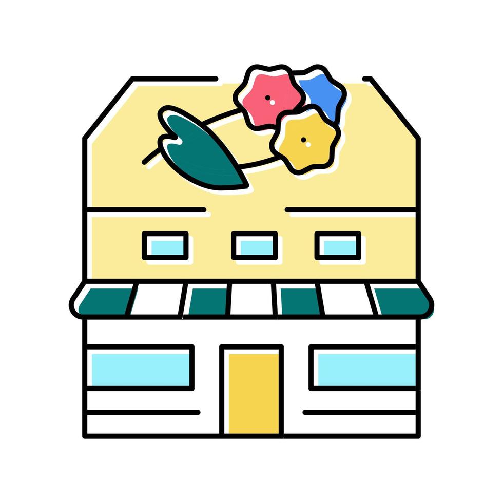 bloemenwinkel kleur pictogram vectorillustratie vector