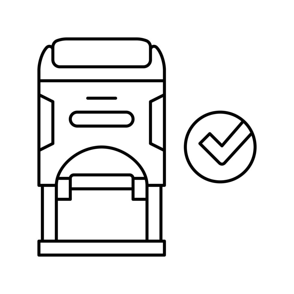 stempel kwaliteit lijn pictogram vectorillustratie vector